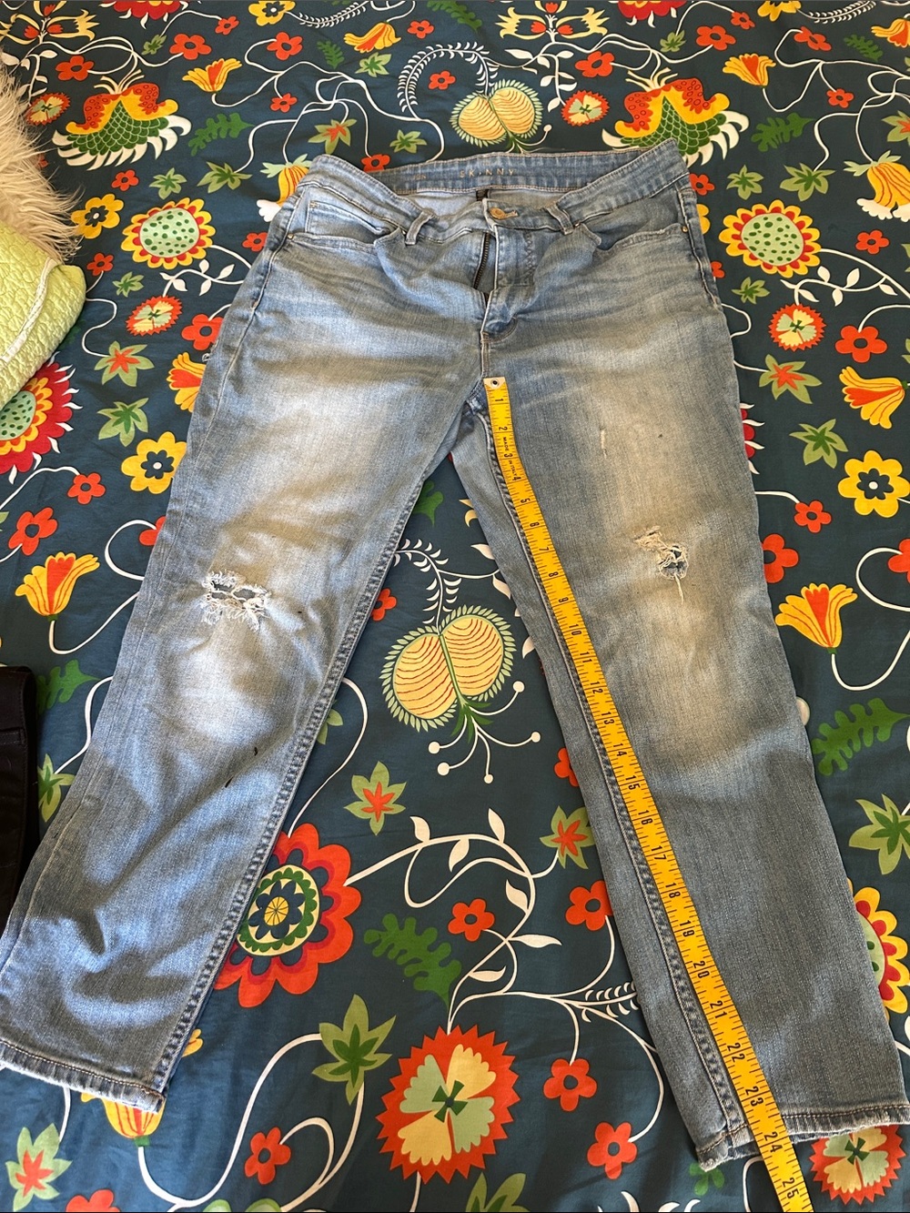 Whbm 12s Light Blue Skinny Ripped Jeans